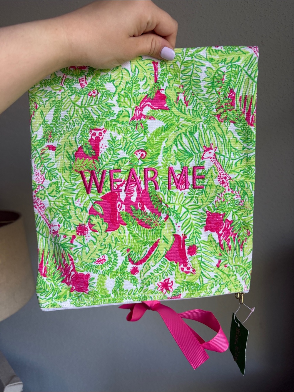 Lilly Pulitzer Wash and Wear Travel Bag Backyard Safari Print NWT
